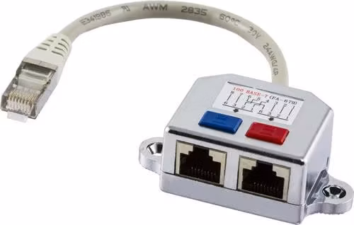 Deltaco Deltaco Adapter Rj-45 0.15m Hvit, Metallisk, Svart