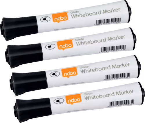 Nobo Nobo Pennor Glide Rund 2mm Svart 10stk - Whiteboard