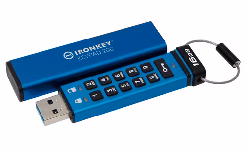 Kingston Kingston Ironkey Keypad 200 16gb Usb-a Blå