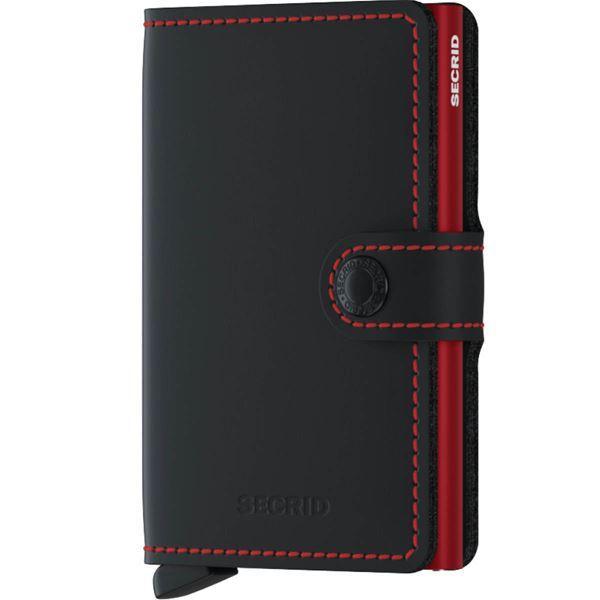Secrid Secrid - Miniwallet lommebok m/kortholder svart/rød