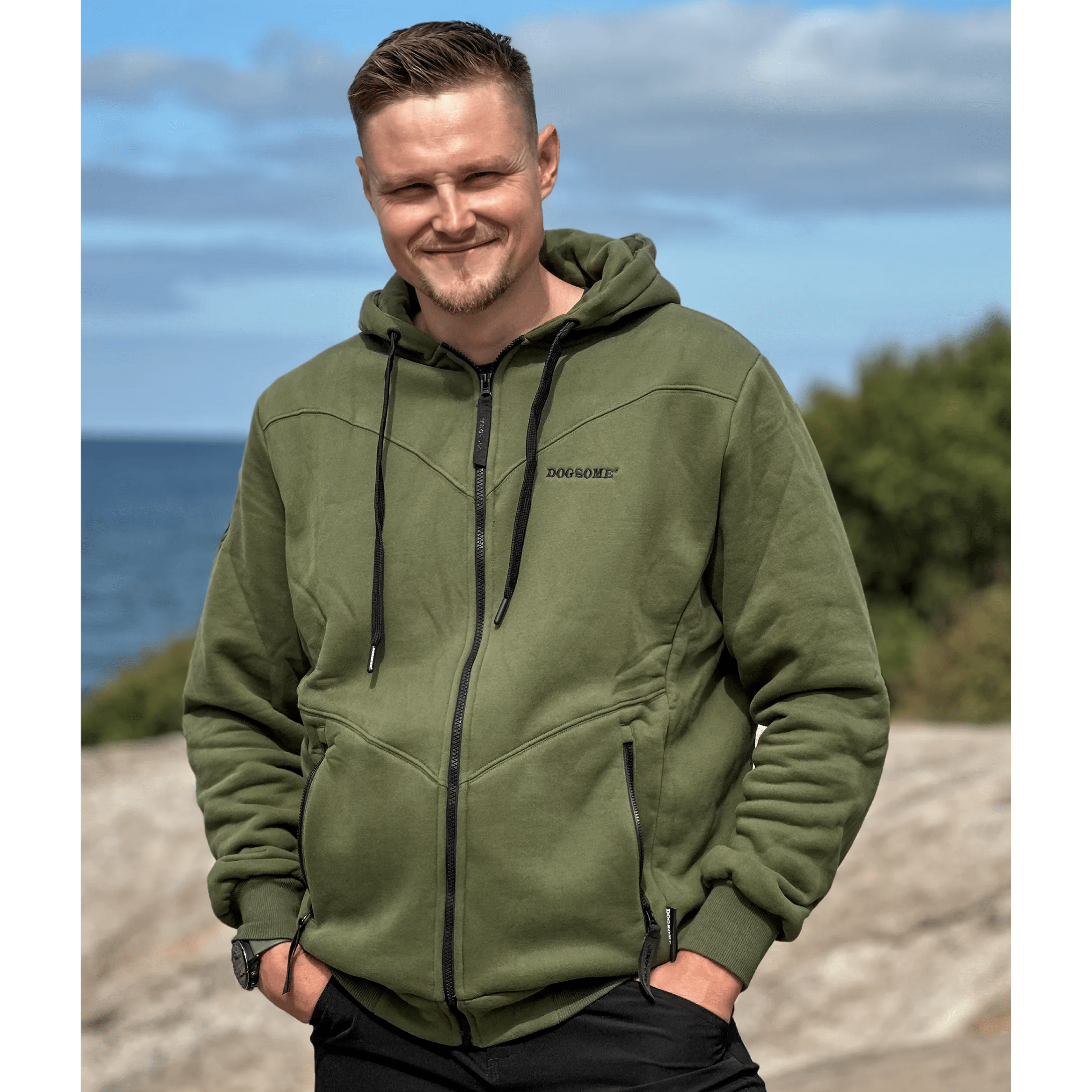 Dogsome Dogsome Biathlon Sports Hoodie Herre - Small - Grønn