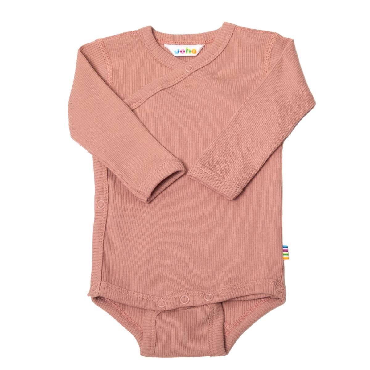 Joha Joha Omslagsbody Cotton Rib Old Rose (70 / 8-9 mnd)