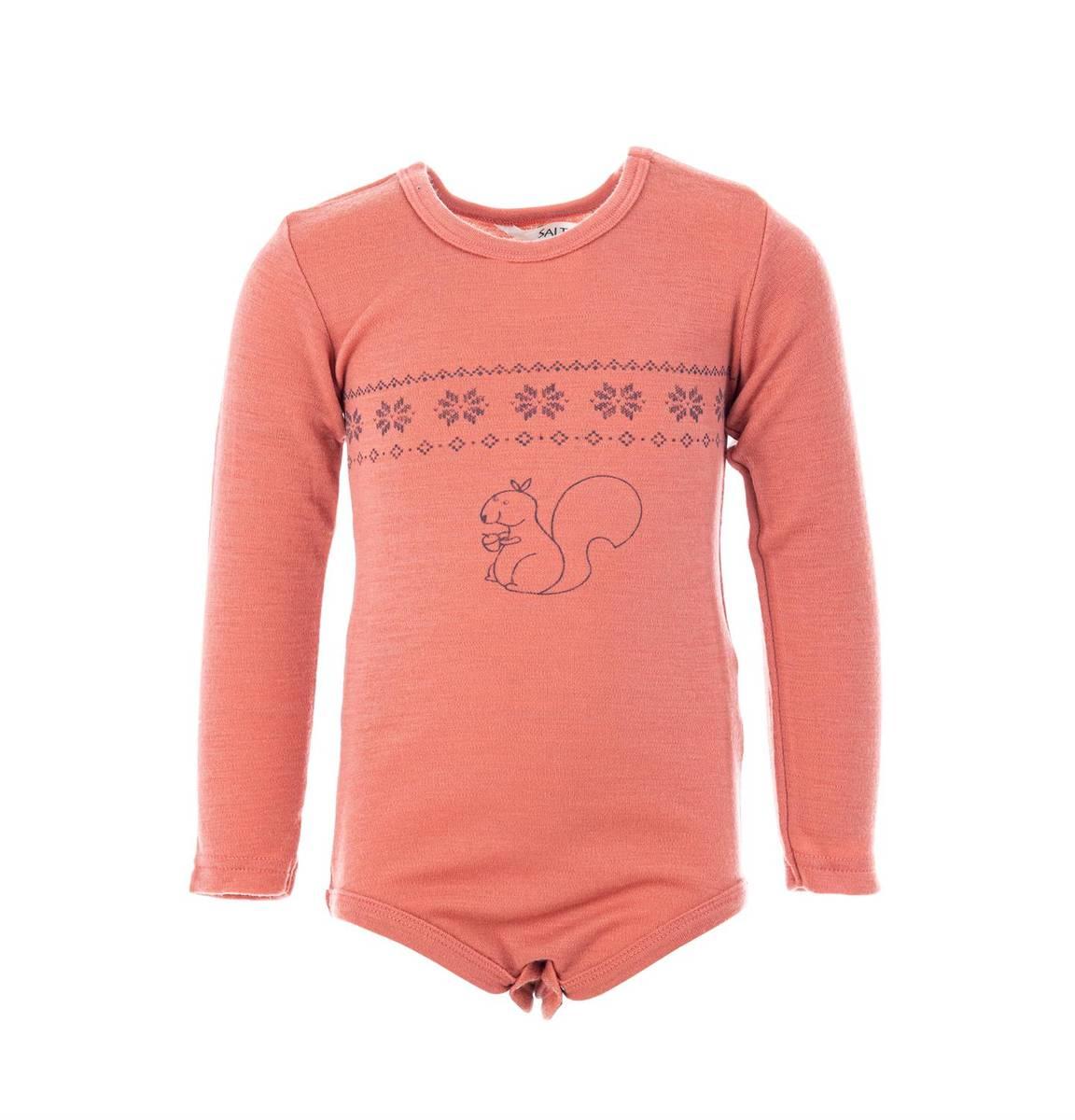 Salto Salto Ekorn Merinoull Body, Rose (50/56)
