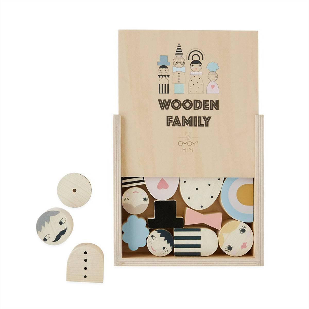 OYOY OYOY Wooden Family Bricks Nature (Onesize)