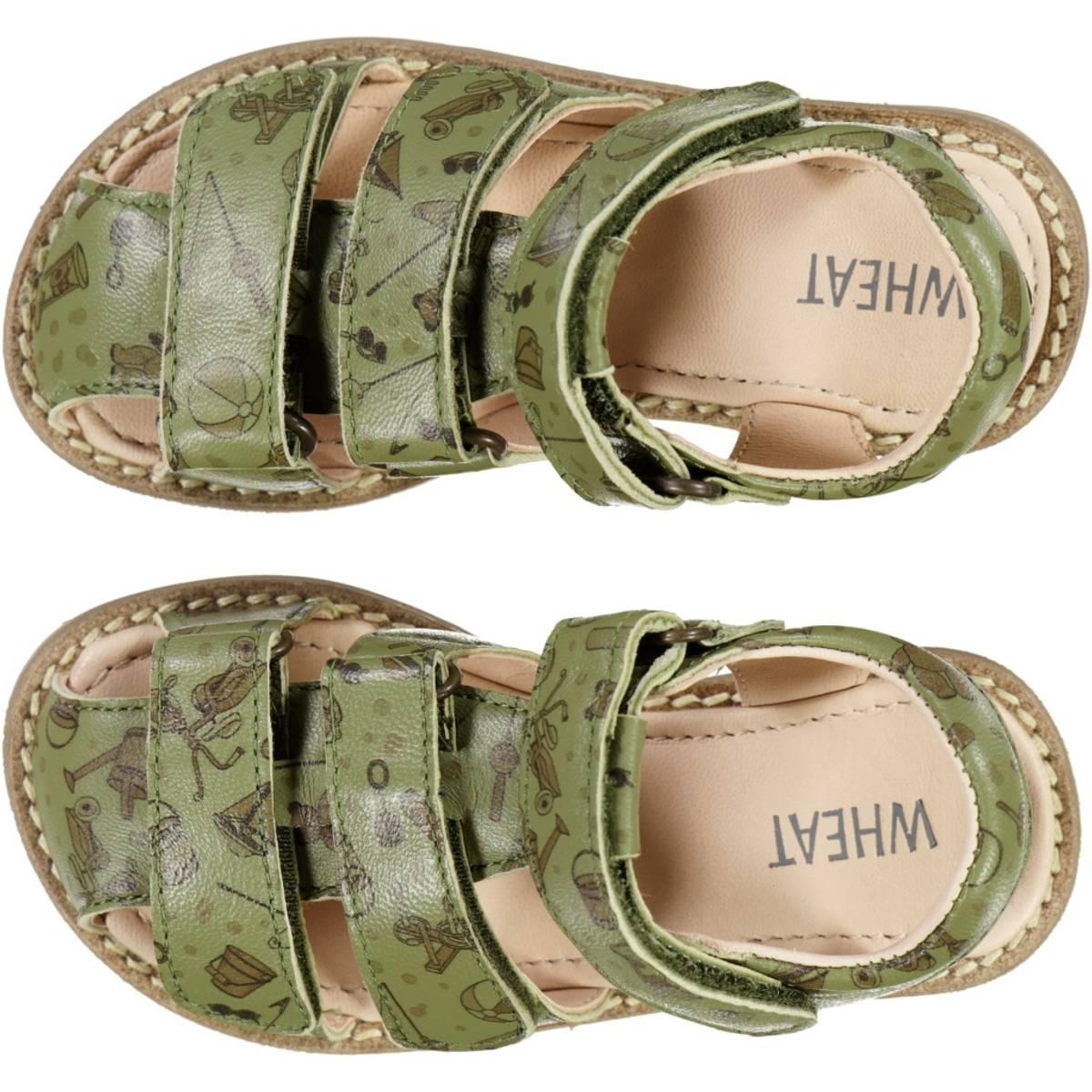 Wheat Footwear Wheat Addison Aop Sandal Heather Green Summertime (30)