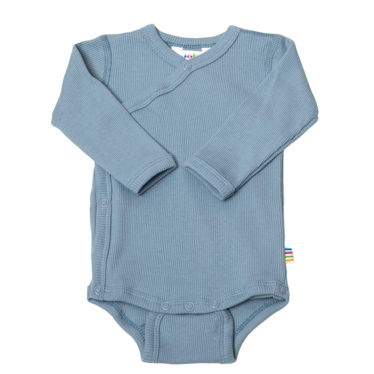 Joha Joha Omslagsbody Cotton Rib Blue (50 / 0-1 mnd)