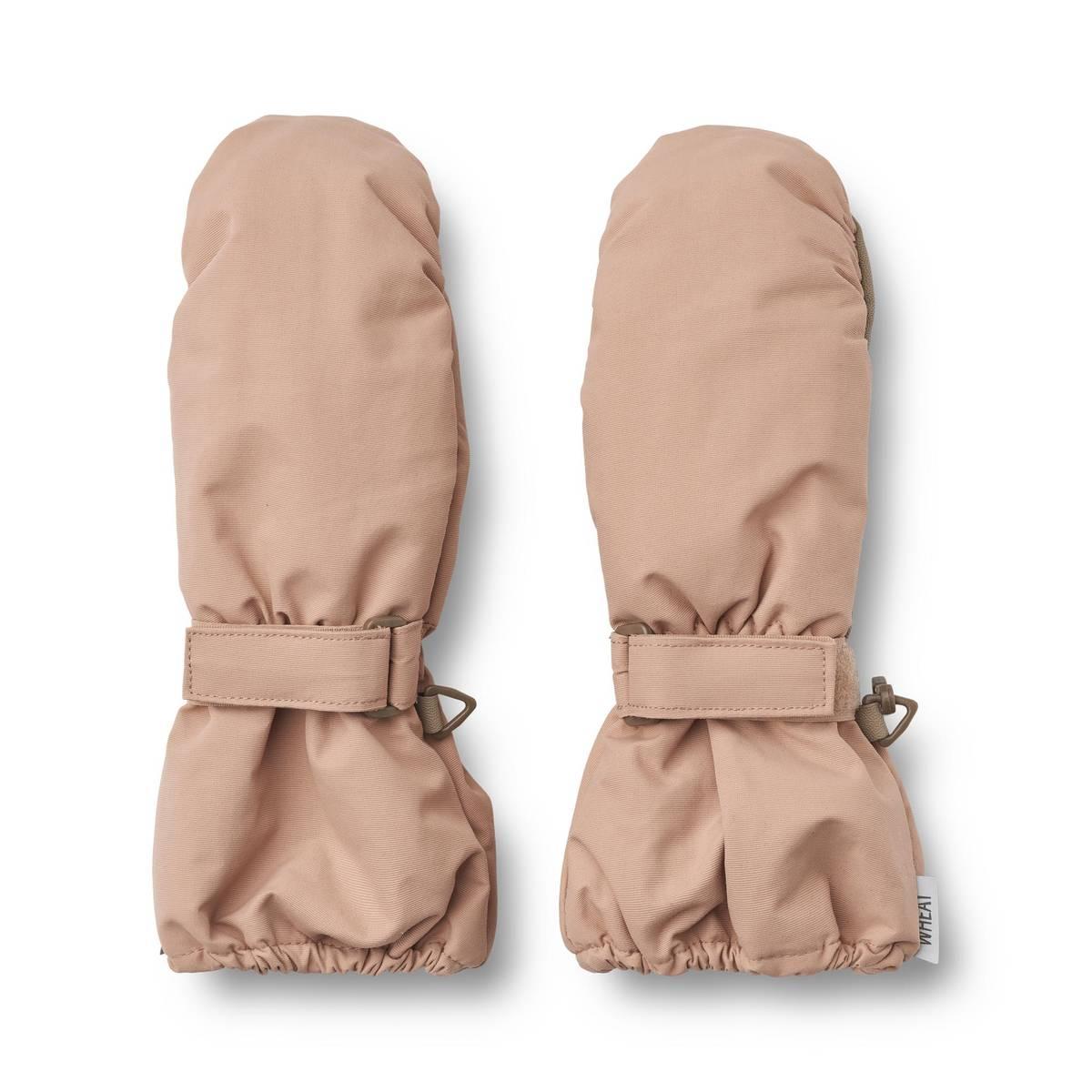 Wheat Wheat Mittens Tech Rose Dawn