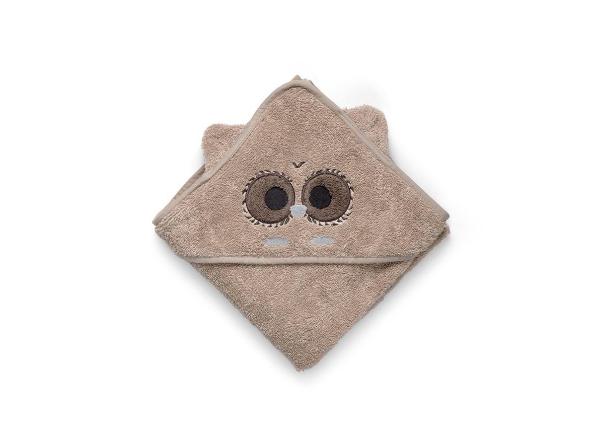 Nuuroo Nuuroo Aki Hooded Baby Towel Cobblestone (70x70cm)