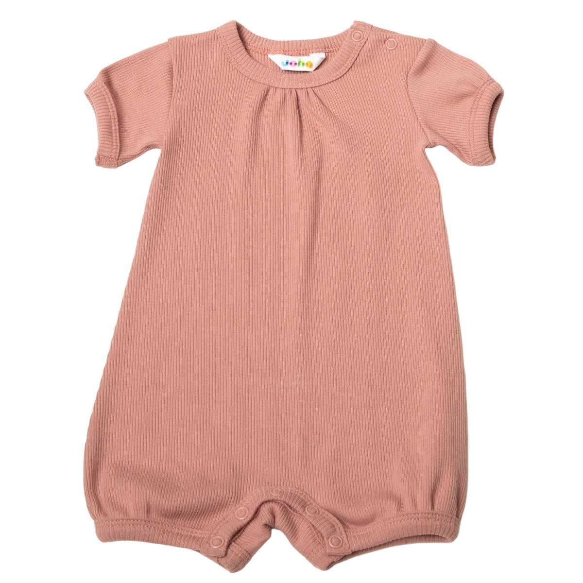 Joha Joha Romper Cotton Rib Old Rose (80 / 1 år)