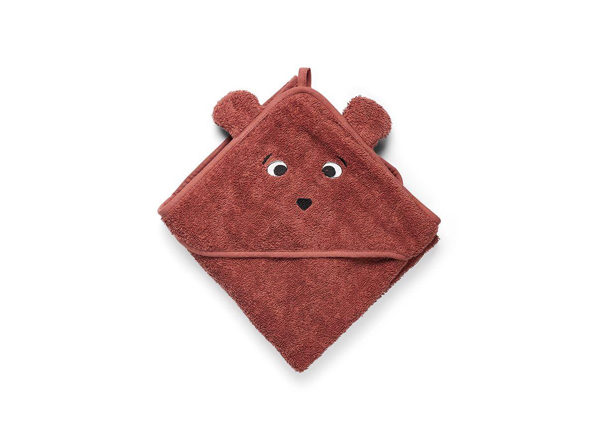 Nuuroo Nuuroo Aki Hooded Baby Towel Mahogany (70x70cm)