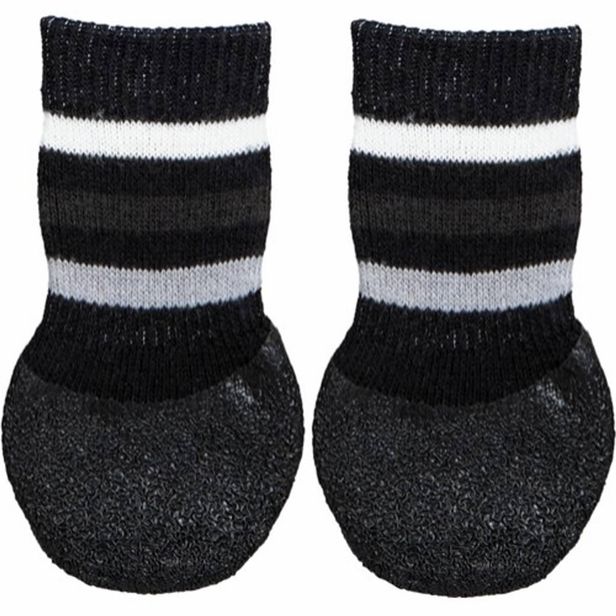 Trixie Gummierte stripete hundesokker, 2pk (XS-S)