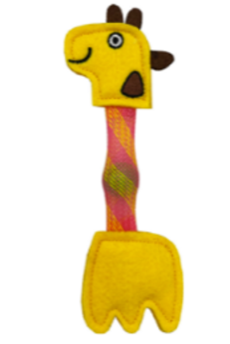 Pawsome Morsom Giraff katteleke med tube og filt