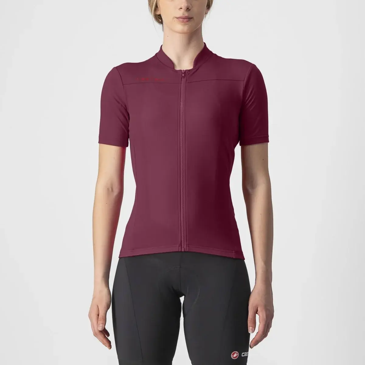 Castelli Castelli Anima 3 kortermet Sykkeltrøye kvinner Bordeaux/Red
