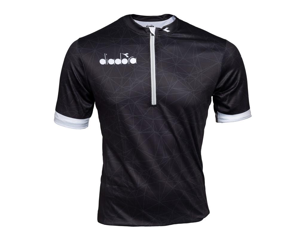 Diadora Diadora Valter sykkeltrøye kortermet herre svart/hvit