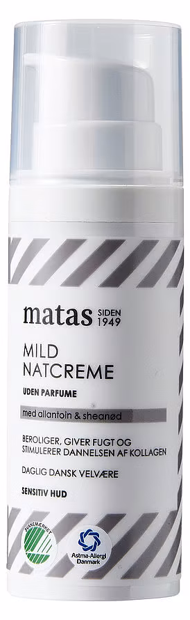 Matas Striber Mild Night Creme For Senstive Skin Fragrance Free 50 ml