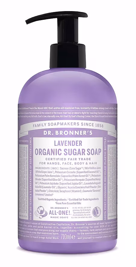 Dr. Bronner's Lavender Organic Sugar Soap 710 ml