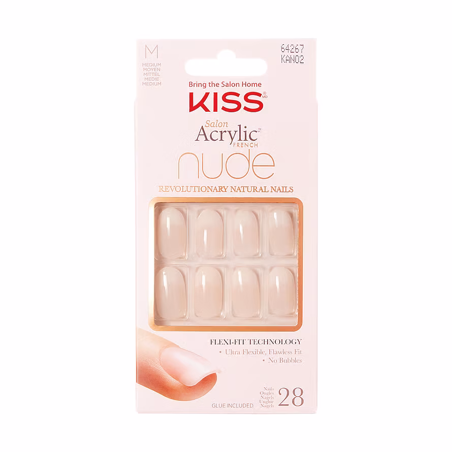 Kiss Salon Acrylic French Nails Nude 2