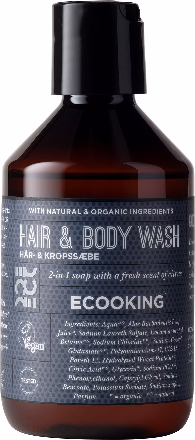 Ecooking Men, Hair & Body Wash 250 ml