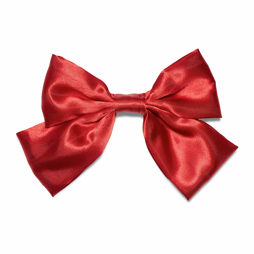 Kicks Beauty Hair Clip with Bow Red Satin