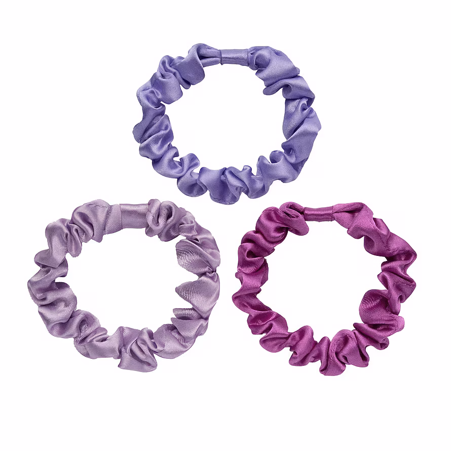 Kicks Beauty Slim Scrunchies 3-pack Purple