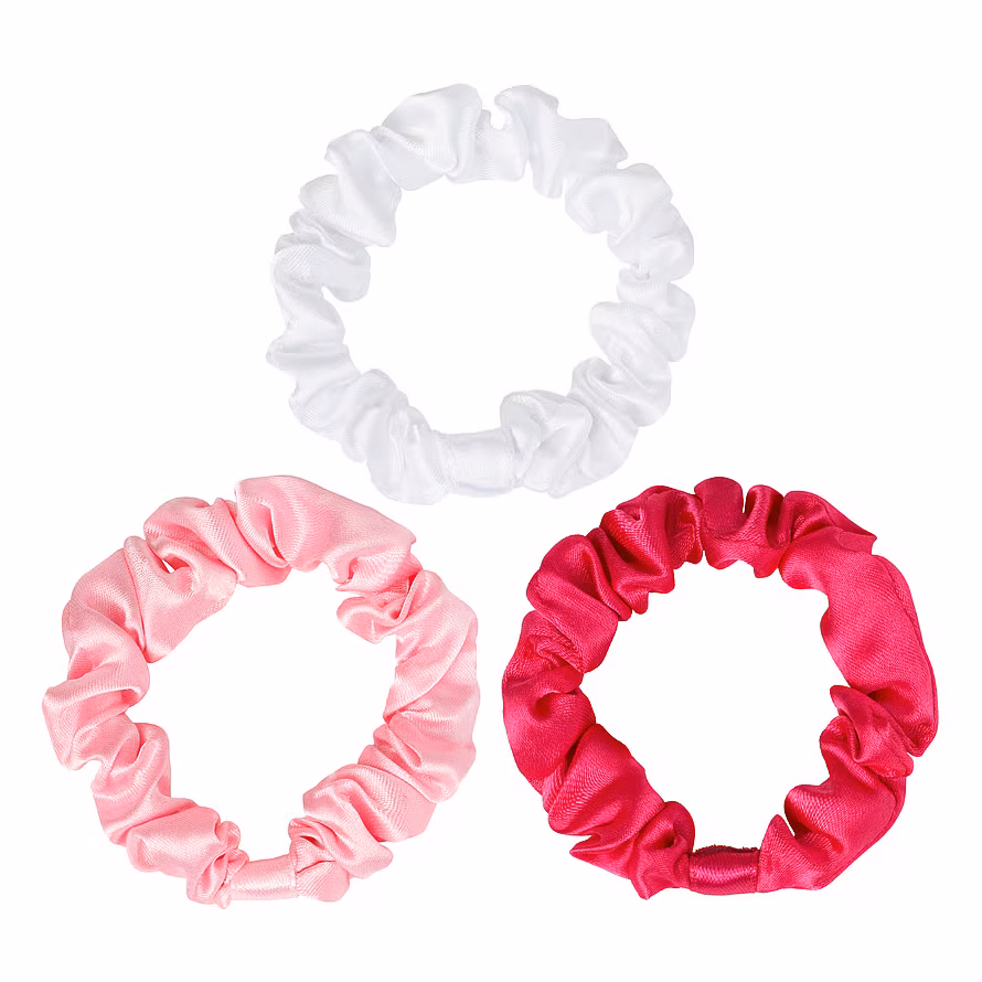 Kicks Beauty Slim Scrunchie Pink and White Mix 3 pcs