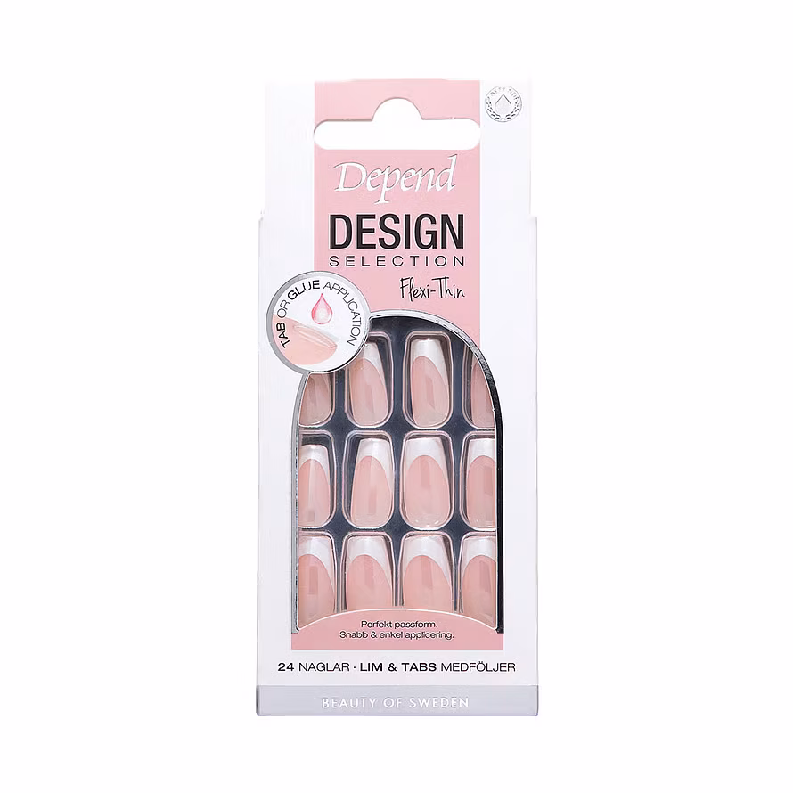 Depend Design Selection Coffin Nord Depend Design Selection French White Chrome Short