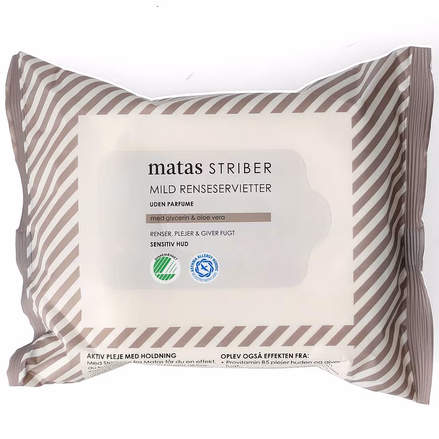 Matas Striber Mild Cleansing Wipes For Sensitive Skin Fragrance Free 25 pcs