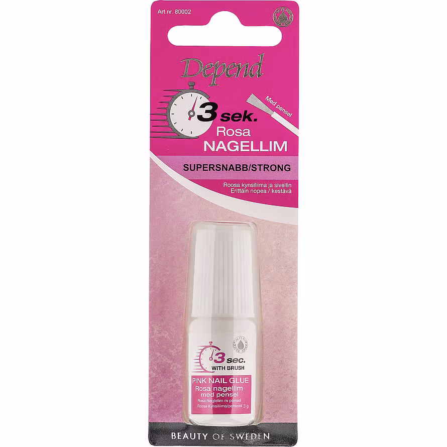 Depend 3 Sec Pink Nail Glue With Brush