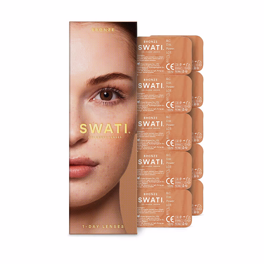 Swati Cosmetics Coloured Lenses Bronze 1-Day Lenses