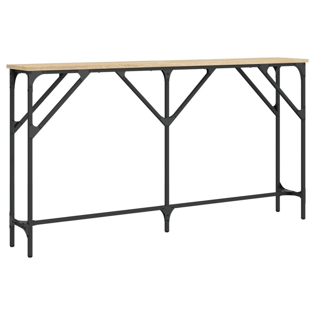 vidaXL vidaXL Konsollbord sonoma eik 140x23x75 cm konstruert tre