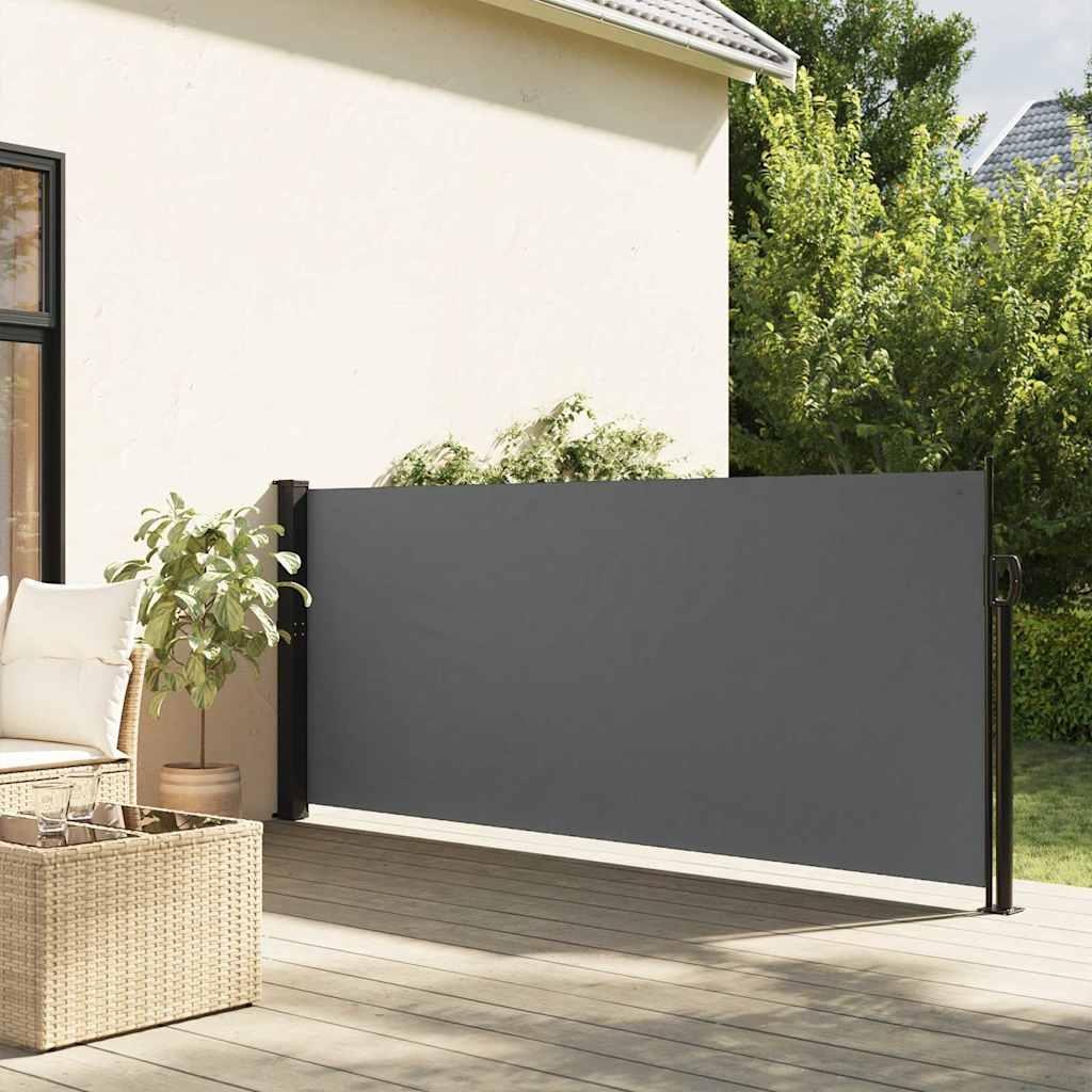 vidaXL vidaXL Uttrekkbar sidemarkise antrasitt 120x600 cm