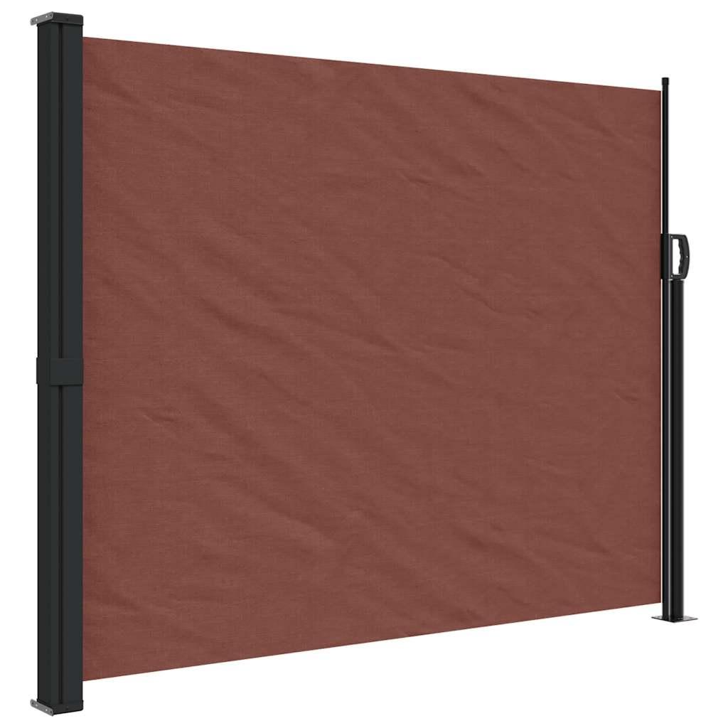 vidaXL vidaXL Uttrekkbar sidemarkise brun 160x600 cm