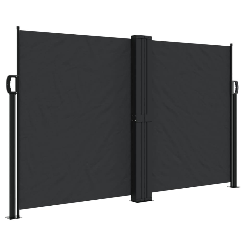 vidaXL vidaXL Uttrekkbar sidemarkise 140x600 cm svart