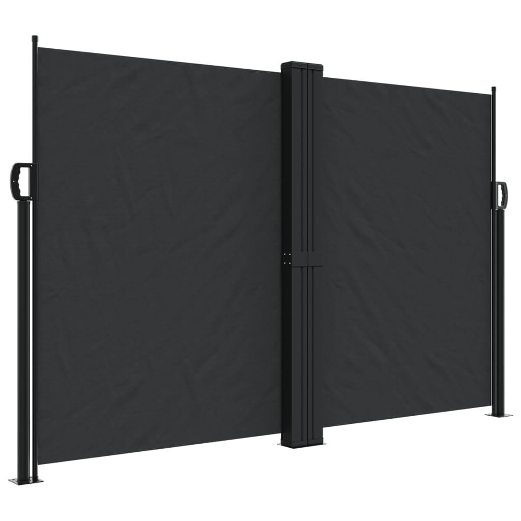 vidaXL vidaXL Uttrekkbar sidemarkise 160x1000 cm svart