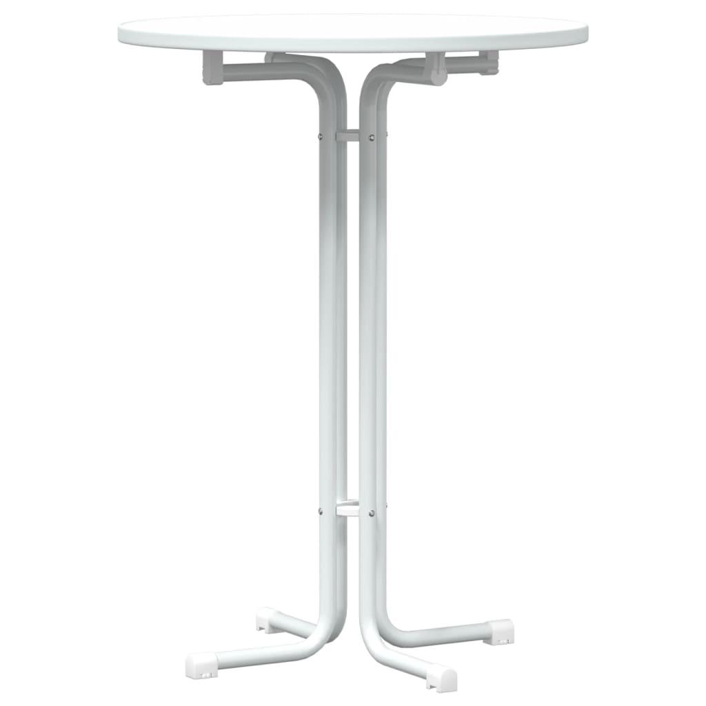 vidaXL vidaXL Barbord hvit Ø80x110 cm konstruert tre og stål