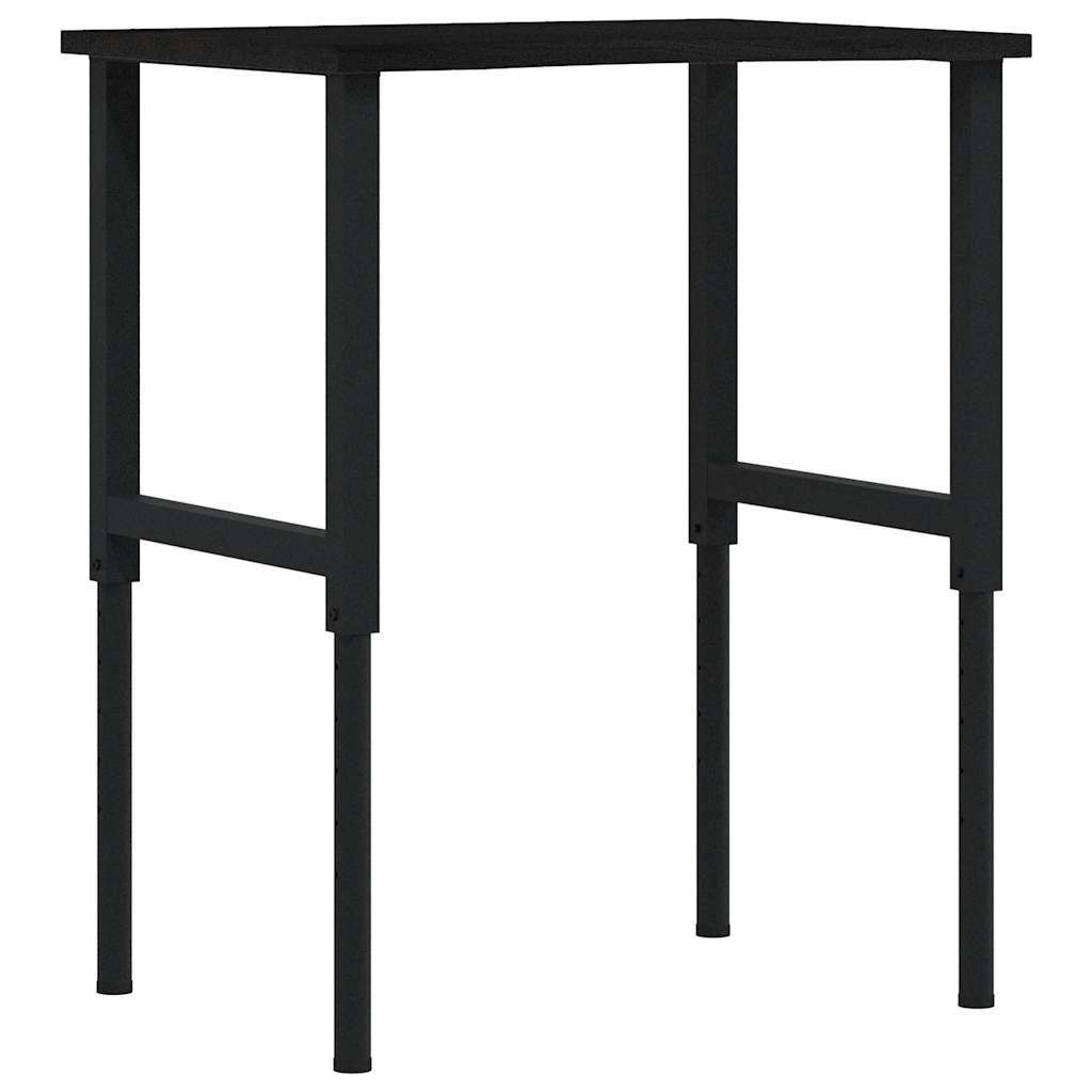vidaXL vidaXL Arbeidsbenk mørkebrun 80x60x(71,5-98) cm heltre eik