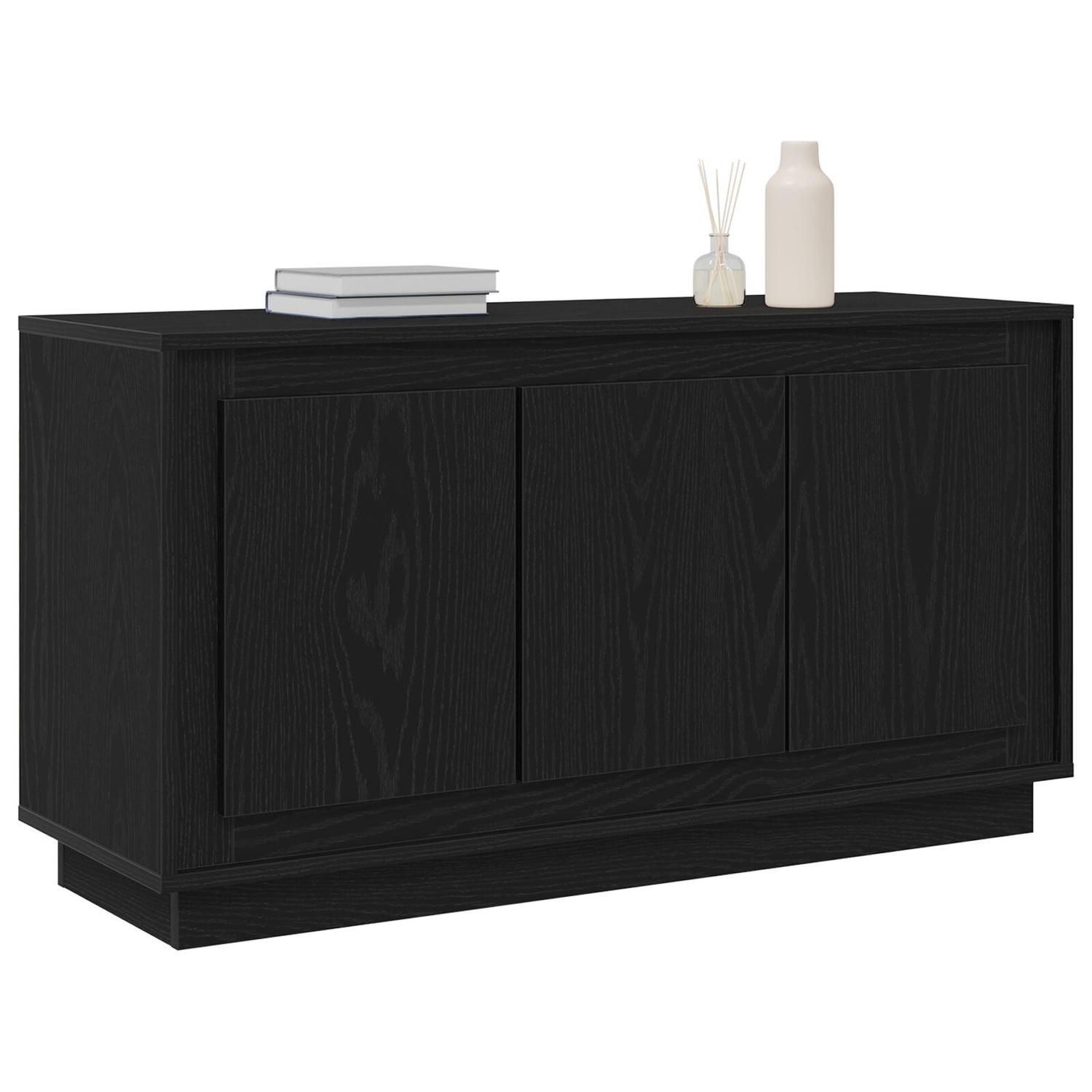 vidaXL vidaXL Serviesskap Svart Eik 102 x 35 x 55 cm Konstruert tre