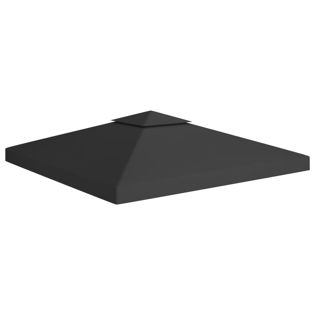 vidaXL vidaXL Dobbel toppduk til paviljong 310 g/m² 3x3 m svart