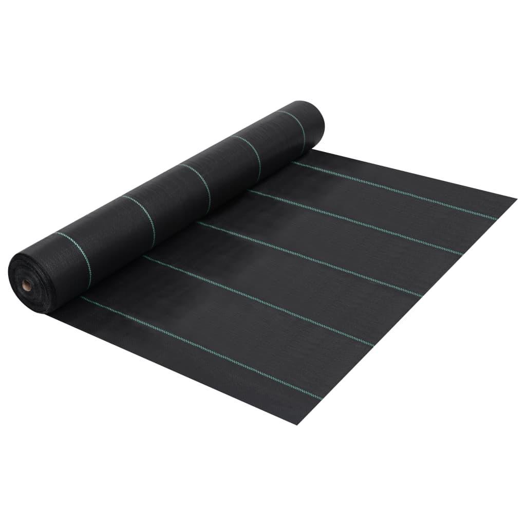 vidaXL vidaXL Kontrollmatte for ugress svart 1x50 m PP
