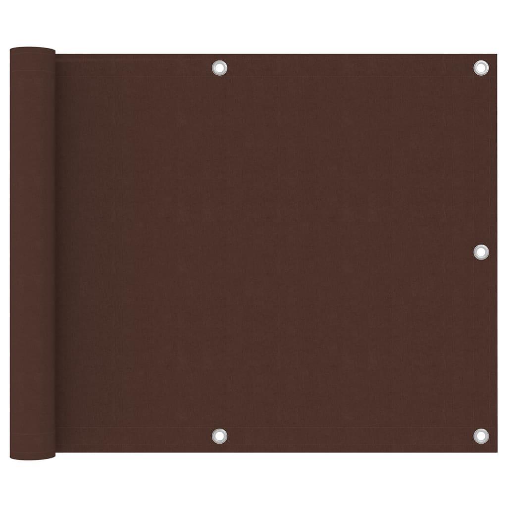 vidaXL vidaXL Balkongskjerm brun 75x500 cm oxfordstoff