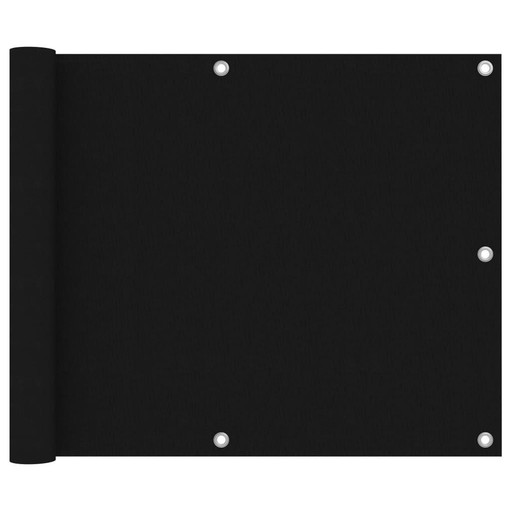 vidaXL vidaXL Balkongskjerm svart 75x400 cm oxfordstoff