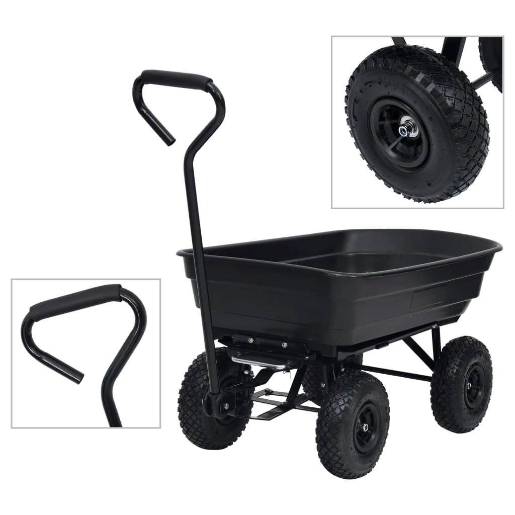 vidaXL vidaXL Hagetralle 300 kg 75L svart