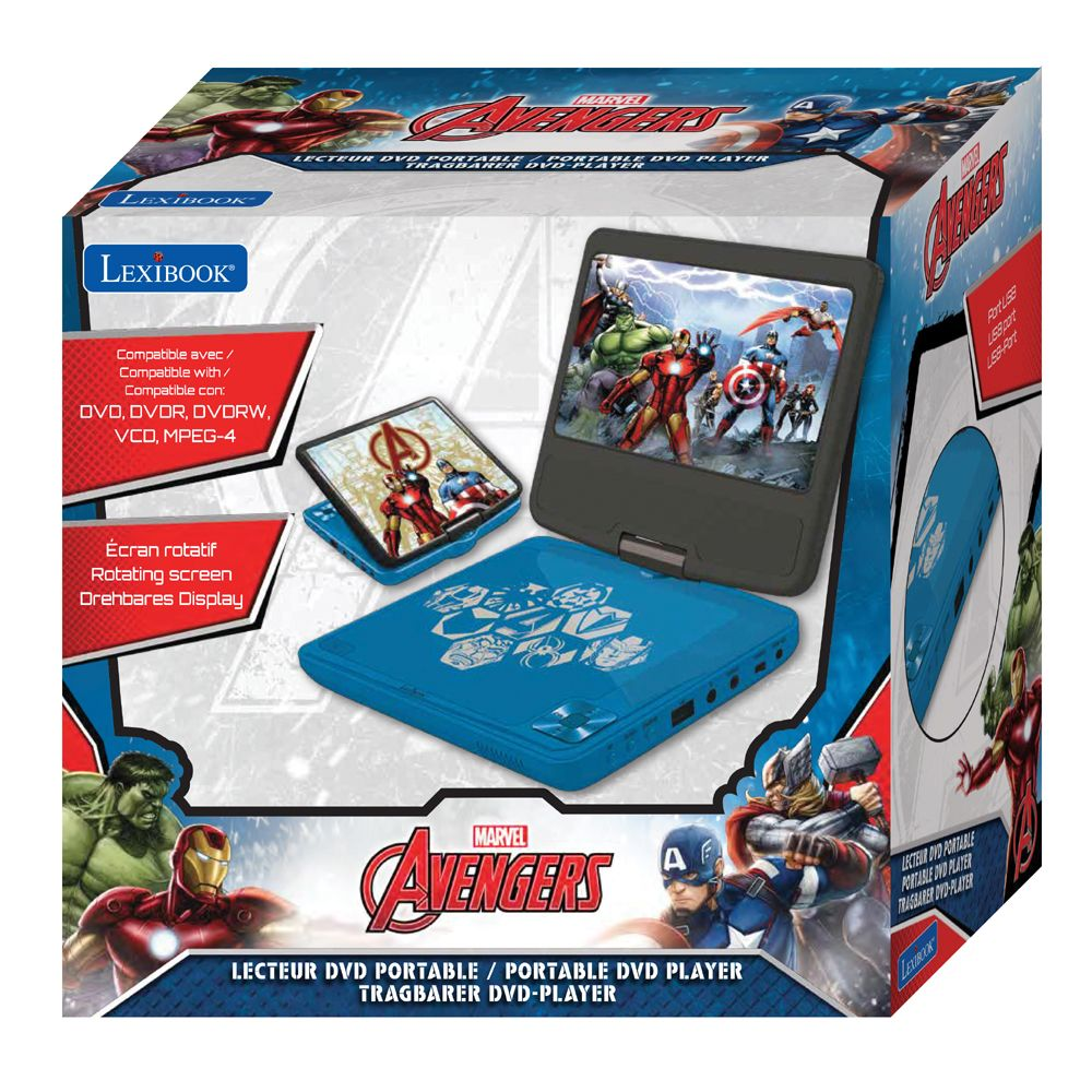 Lexibook Avengers bærbar DVD-spiller Avengers DVD-spiller 54094