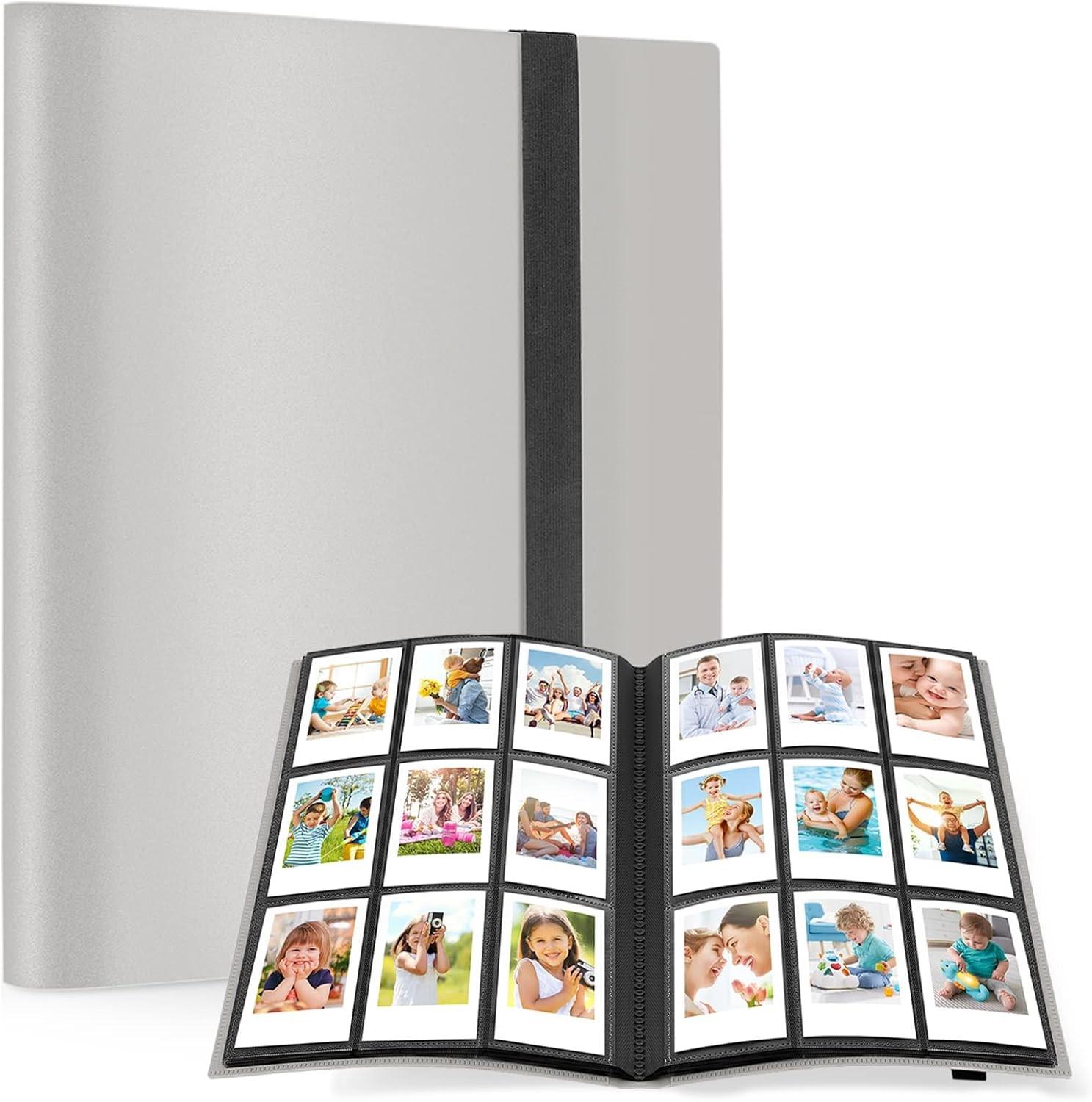 Polaroid-fotoalbum med plass til 432 bilder i 7,5 cm-str. Grey