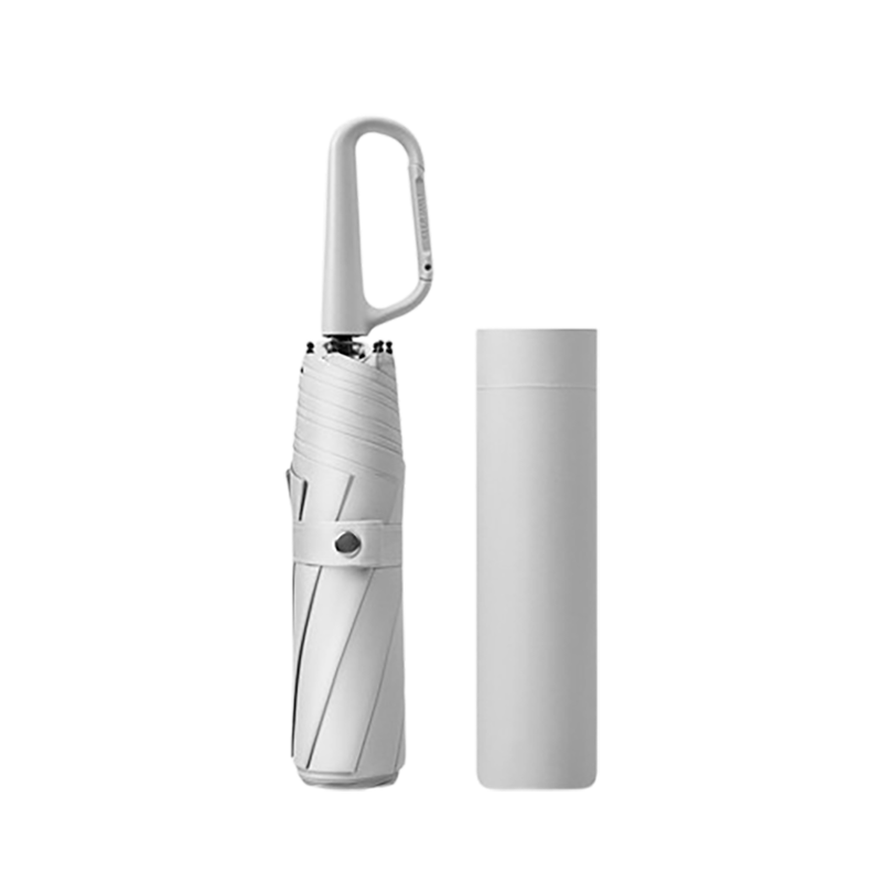 Automatisk paraply med ringklemme - Sammenleggbar reiseparaply Grey