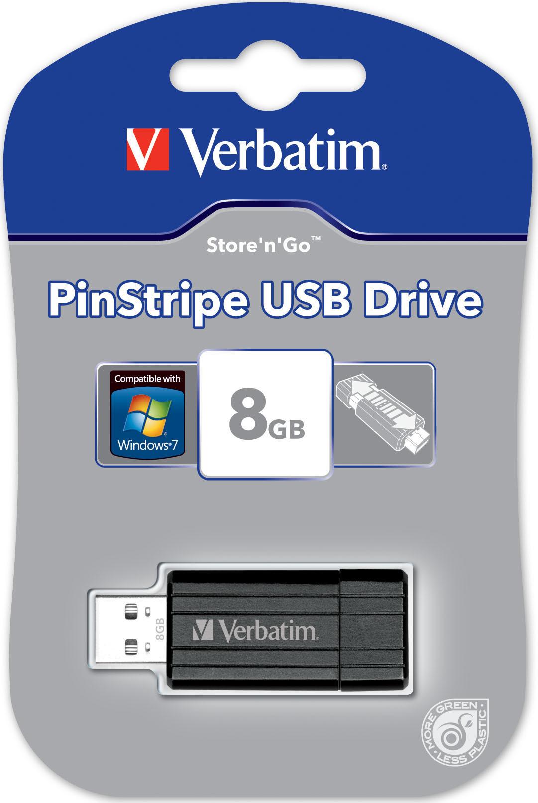 USB 2.0 memory Store'N'Go 8GB PinStripe extendable USB