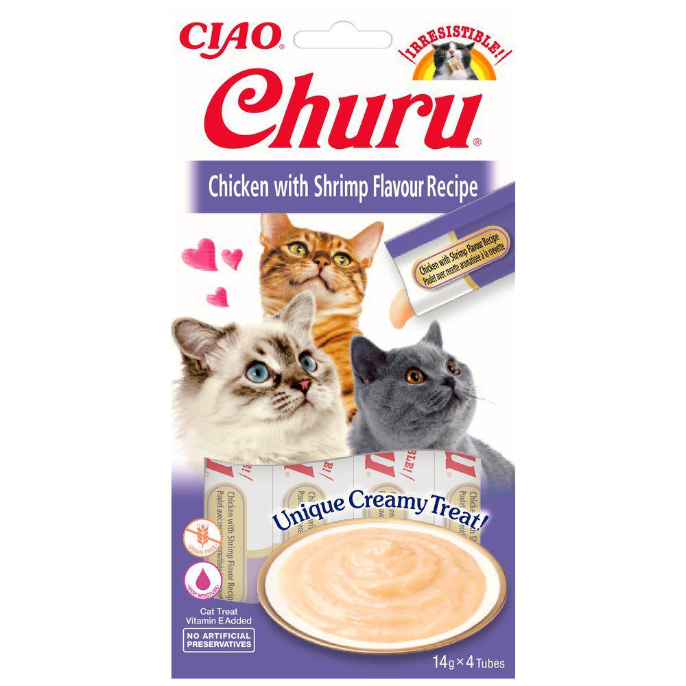 Churu|Ciao Churu Ciao Churu katt Kylling med rekesmak 4stk