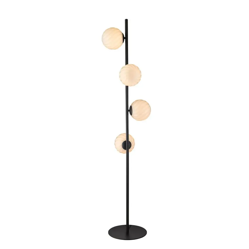 Halo Design Outlet: Halo Design - TWIST 4 gulvlampe, Opal/ svart