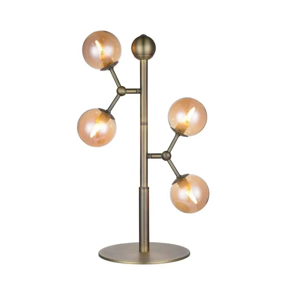 Halo Design Outlet: Halo Design - Atom Bord Antik messing Amber glass 4XG9