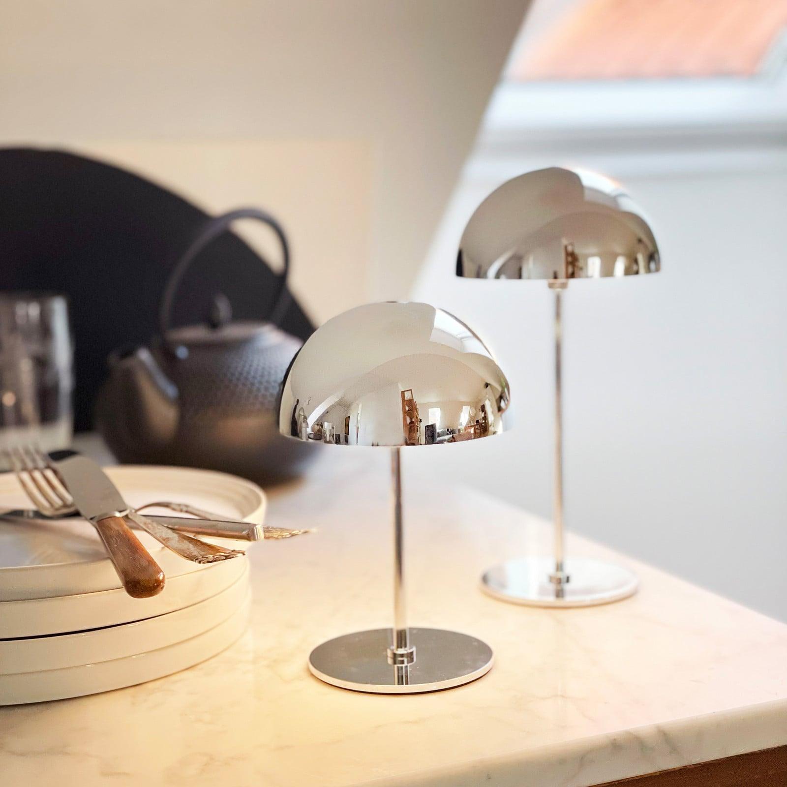 Dyberg Larsen Along Portable bordlampe 2 stk. Mini krom Dyberg Larsen - Stue - Skandinavisk - Metall - Med skjerm